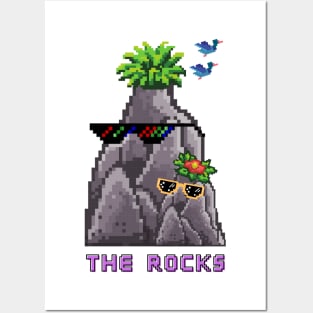 The Rocks meme pixel art Posters and Art